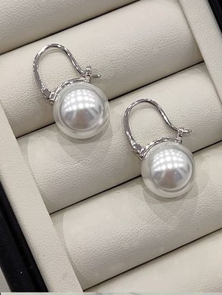 925银耳饰 S925银冷白光14mm白金色茶壶简约时尚经典优雅耳扣素款#耳扣 #耳饰 #简约耳饰 #时尚耳饰 #耳扣推荐