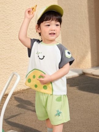 夏季2025新款薄款06儿童休闲短袖短裤套装男童女童夏装印花两件套#高品质童装 #母婴好物 #萌娃穿搭 #婴幼儿服饰 #童裝
