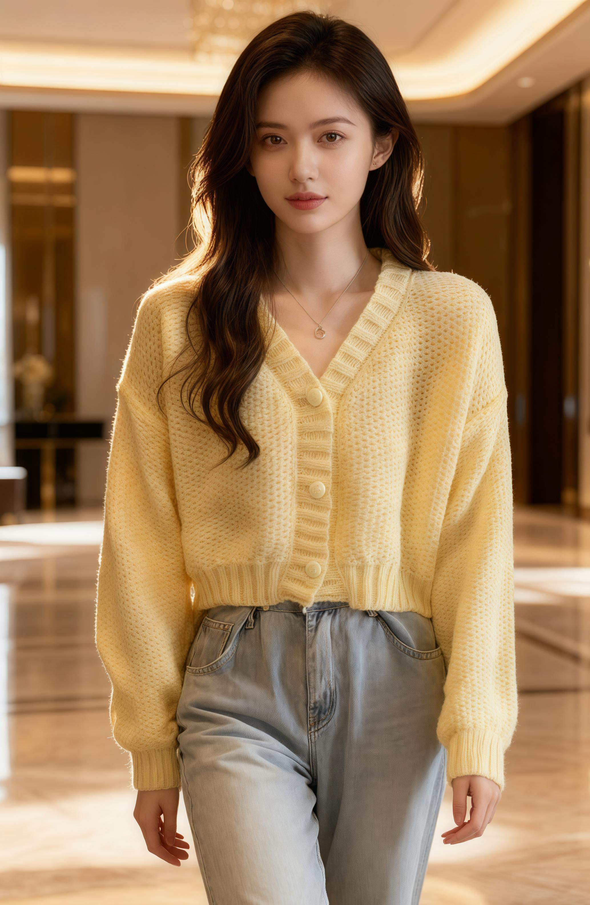 2025秋冬慵懒风V领宽松毛衣女短款。姐妹们,我终于找到了一件既可以当外套又可以当内搭的衣服了!就是这件慵懒风针织开衫,它真的是太百搭了,不管是配牛仔裤、小黑裤还是短裙都很好看,而且它的面料很舒服,穿上身一点都不会扎皮肤。天气冷的时候还能把它当成一件小外套来穿,真的是太实用了!#舒适感穿搭 #日常通勤穿搭 #上热门🔥 #上抖加#热点宝 #抖音新人