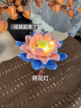 我始终认为亲手做的礼物是不可替代的浪漫#手工diy #荷花灯 #扭扭棒手工