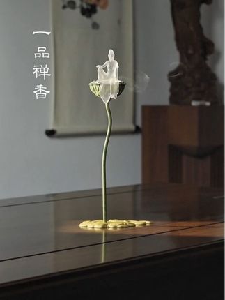 京铜自在/水月/禅悦/一叶香器香炉禅意非遗琉璃真金鎏镀铜摆件#一叶香器#琉璃香炉 #香炉摆件@巨量千川