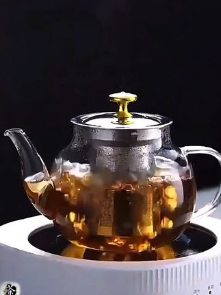 玻璃茶壶泡茶过滤泡茶壶新款耐热水壶电陶炉加热茶水分离#茶生活 #茶壶茶具 #玻璃茶具 #喝茶 #茶水分离 @巨量千川