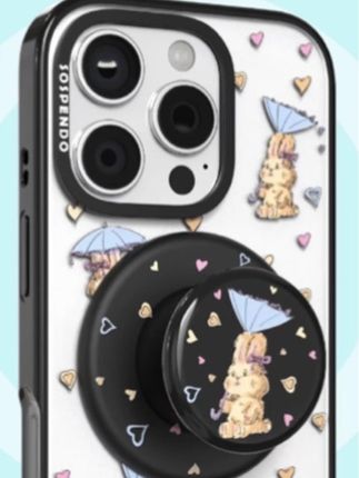 落雨小兔适用于iPhone15-16全系列MagSaf磁吸手机壳手机支架防摔#苹果16手机壳 #苹果15promax手机壳 #兔子手机壳 #磁吸手机壳 #防摔手机壳