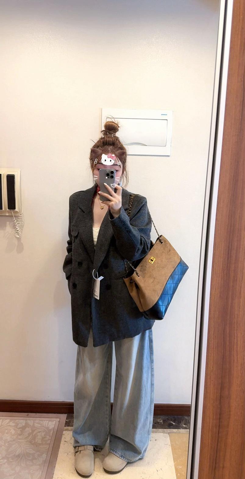 西装大衣。#ootd女生穿搭 #ootd穿搭推荐