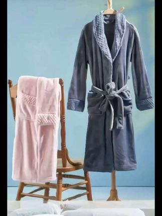 四季款男女情侣法兰绒#睡袍#睡衣 #睡衣家居服 #柔软亲肤 #高端大气