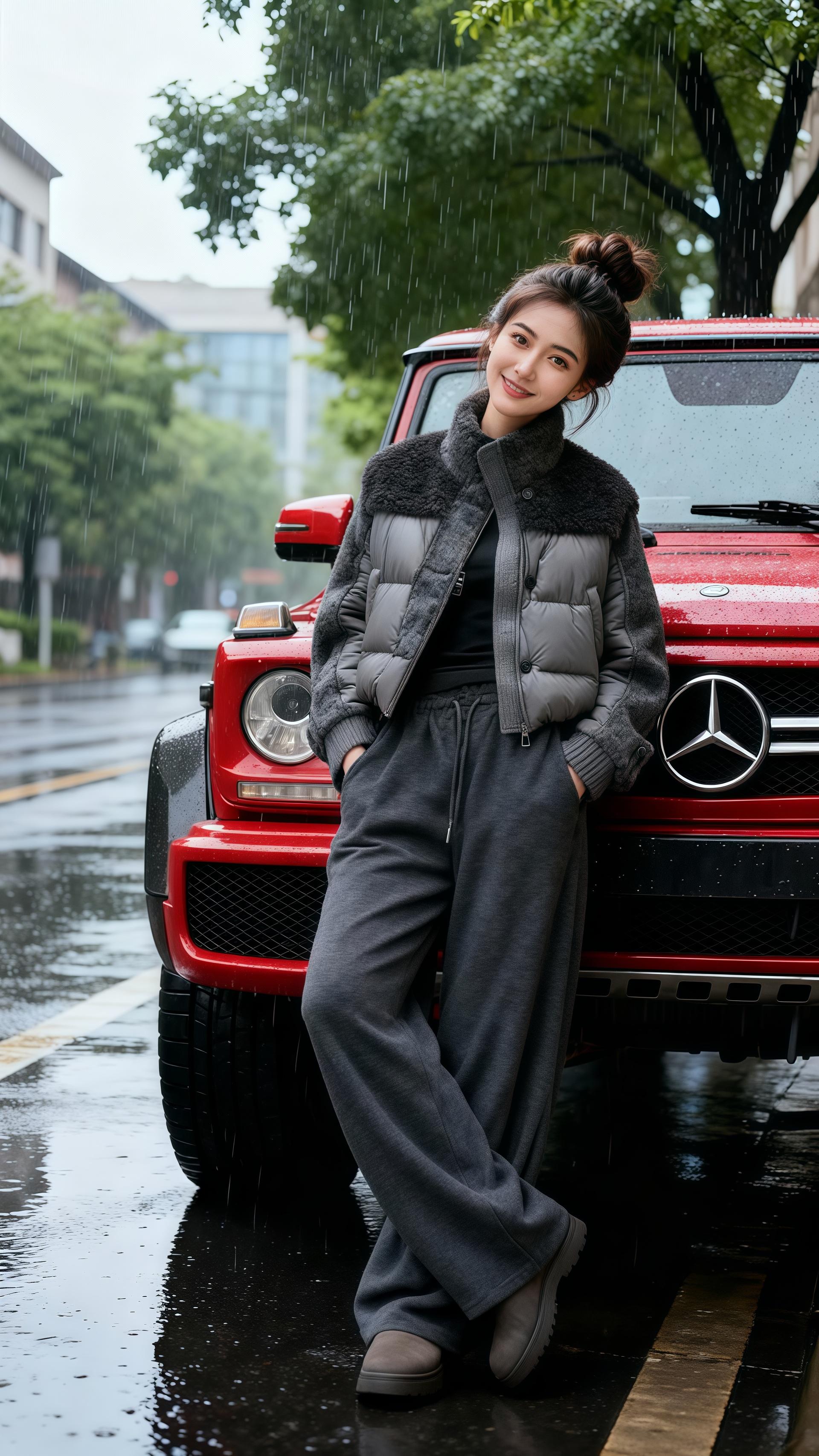 《灰调温柔》秋日的雾街,落叶在石板路上铺了层浅棕。晚晴穿着灰色短款拼接外套,深灰毛绒领与浅灰面料的碰撞,衬得她雅致又随性,灰色阔腿裤随步伐轻摆,每一处褶皱都透着慵懒的美感。   她在复古店前驻足时,陈默的目光被那抹灰牢牢锁住。“你这一身灰,把秋日的沉静都穿成了温柔的诗。”他走上前,声音里带着暖意。   后来他们常在这雾街漫步,灰色外套的质感与街景相融,似一段不疾不徐的爱情,在时光里慢慢晕染,每一次目光交汇,都让这灰调的浪漫,在心底开出了花。#肉肉女孩的秋冬通勤穿搭 #秋冬穿搭大揭秘#早秋黑白灰穿搭测评#提前分享我的秋季穿搭#拿捏秋冬层次感的衬衫穿搭公式