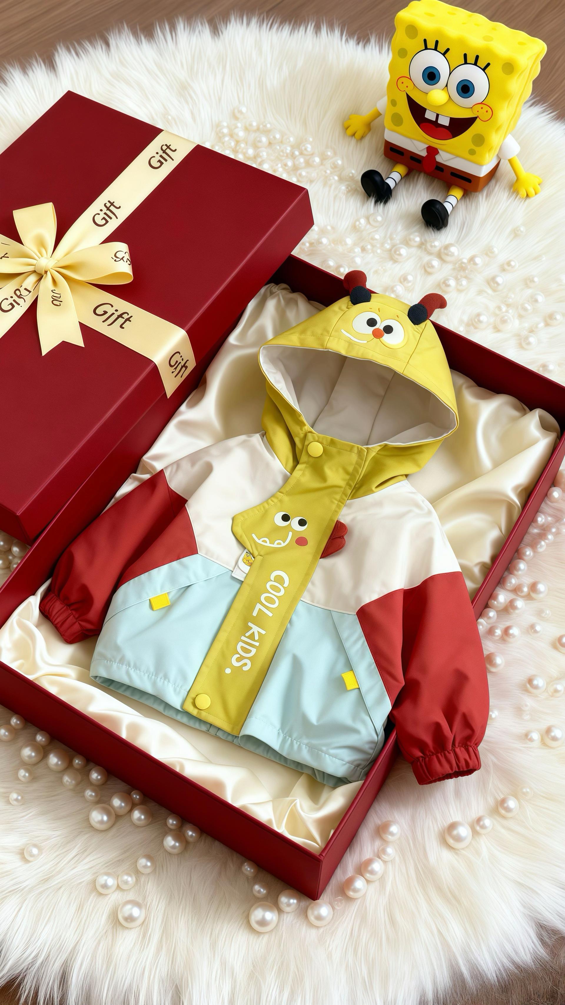 Cool Kids 秋季薄款外套。#童裝 #婴幼儿服饰 #儿童服装 #萌娃穿搭 #春秋穿搭 红、白、蓝搭配上亮眼的黄色,像把彩虹穿在身上~还有那可爱的连帽设计,萌萌的触角和笑脸,简直要把人的心萌化!衣服面料防风又柔软,宝贝穿着跑跑跳跳超自在,@DOU+小助手 @巨量认证