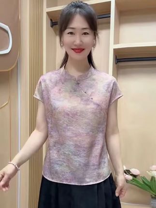 #妈妈夏季新款宽松上衣#超便宜超划算 #谁穿谁好看