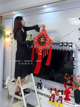 中国结挂件客厅桃木福字玄关背景墙乔迁装饰品#中国结#背景墙挂件#桃木中国结 #挂件#乔迁之喜大吉大利