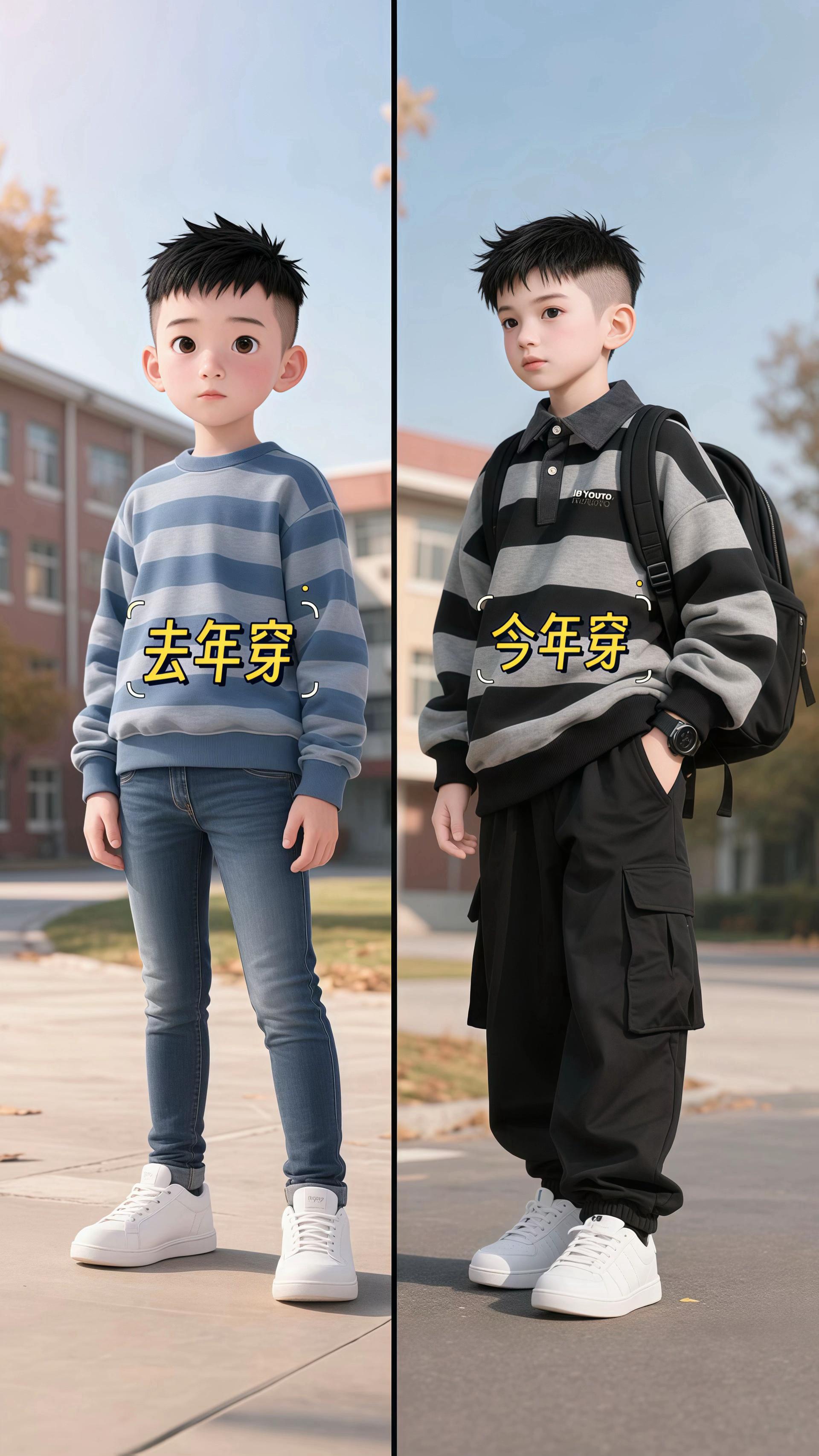 #秋冬穿搭新鲜感在线 #秋季不露腿穿搭 #早秋穿搭三分钟出门不是梦 #男童穿搭 #卫衣
