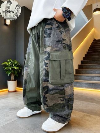 男童迷彩工装裤!#工装裤穿搭 #潮酷穿搭 #春秋穿搭 #男童裤子 #强烈推荐