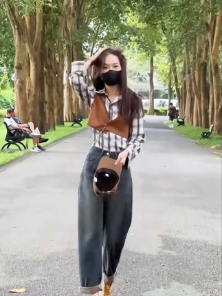 (2加绒/单裤)老爹裤子复古哈伦2025新款大码胖mm梨形身材高腰显瘦
