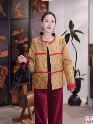 骏马藏春秋!宋锦设计感新中式外套!GZ6866 #高级感穿搭 #新中式穿搭 #国风古韵 #轻奢女装 #私人制定