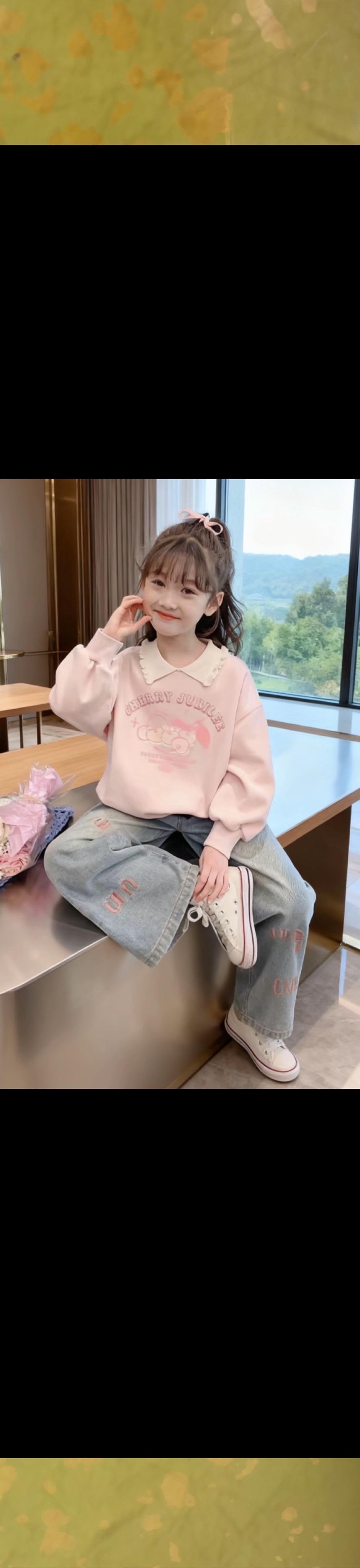 女童春秋款卫衣。女童春季卫衣2025新款洋气童装女孩春装衣服中大童polo领春秋上衣#高品质童装 #甜美穿搭 #生女儿就要这样穿 #每日推荐 #女童穿搭