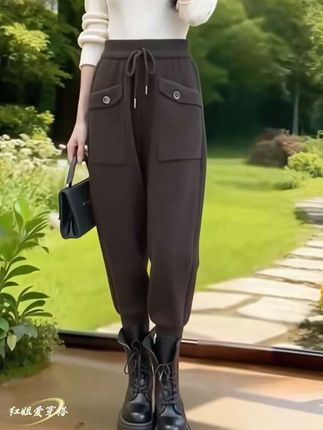 #秋冬哈伦加厚双面绒潮流工装裤女 新款宽松大码高腰休闲束脚裤#面料柔软舒适 #显高显瘦显腿长 #时髦穿搭 #谁穿谁好看 您值得拥有更好的呦!@抖加🔥上热门🔥dou+🔥热点宝 !