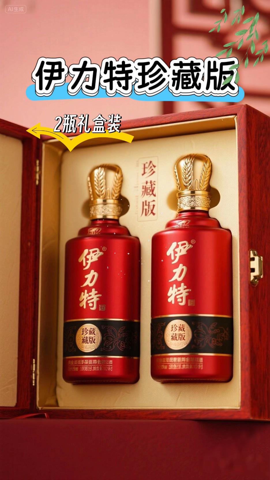 伊力特经典款双瓶装。 想品尝正宗的新疆风味白酒吗?伊力特经典款,千万不要错过啦!她严选伊利河谷优质高粱、小麦,引天山雪水为源,经老窖池发酵,再用陶坛陈酿,让酒液充分熟化。酒液澄澈透明,开瓶瞬间,窖香、粮香、沉香扑面而来。轻抿一口,醇厚绵甜之感在口腔散开,吞咽顺滑不辣喉,每一口都尽是新疆的热情与醇厚!#口感非常好#送礼佳品 #纯粮酿造#微醺时刻#伊力特珍藏版