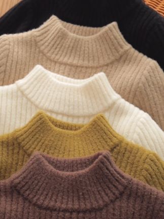 儿童半高领套头毛衣,一体绒不起球哦#时尚洋气百搭 #童装毛衣 #高级感气质穿搭 #强烈推荐