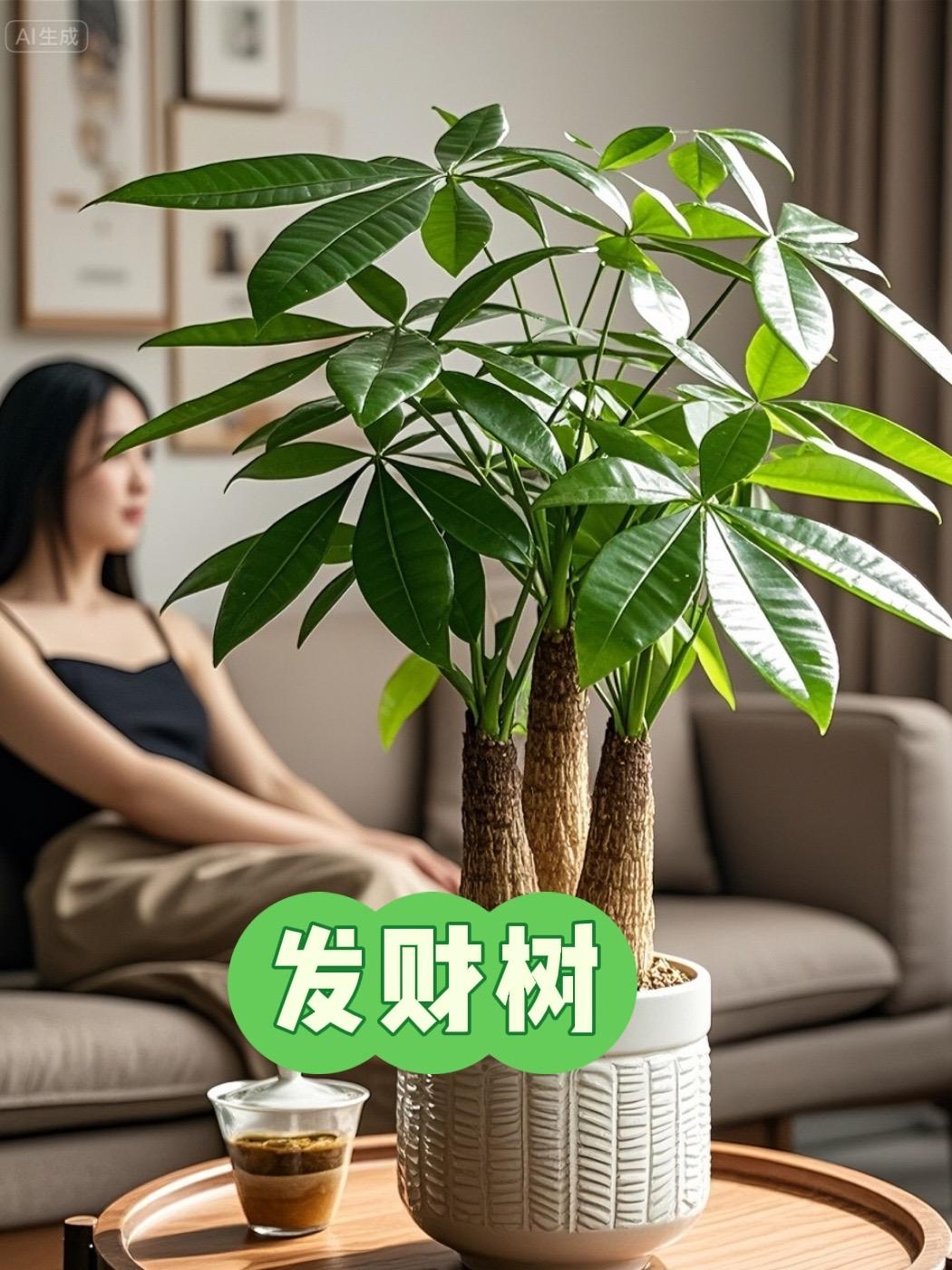 发财树。#绿植盆景 #绿植 #室内盆栽 #绿植盆栽 #发财树