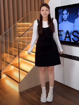 #连衣裙 #假两件连衣裙 #秋季穿搭