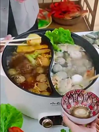 #鸳鸯锅#双温控一体锅#电煮锅#大容量#大火力