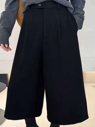 秋冬新款加厚毛呢阔腿女八分裤慵懒风百搭显瘦休闲裤#穿出高级感 #简约大气 #今日穿搭 #显高显瘦 #新品穿搭