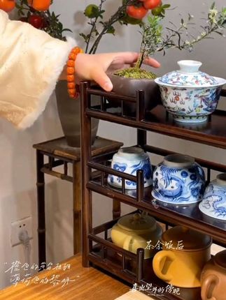 #多功能置物架#茶具收纳架#多层收纳架#茶杯收纳架