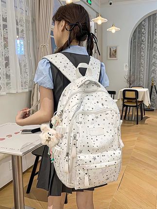 #韩版大容量双肩包 #学院风书包 #女生书包 #旅游包 #好看又实用