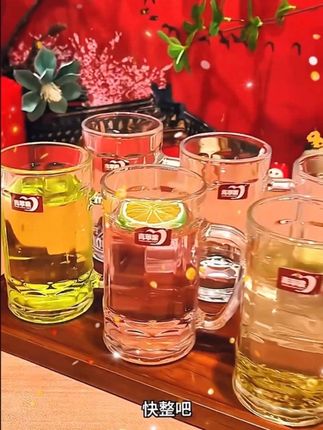十来块到手一箱啤酒杯,加厚玻璃的耐冷也耐热#玻 璃杯#杯子控#杯子#平价好物#高档精致小酒杯