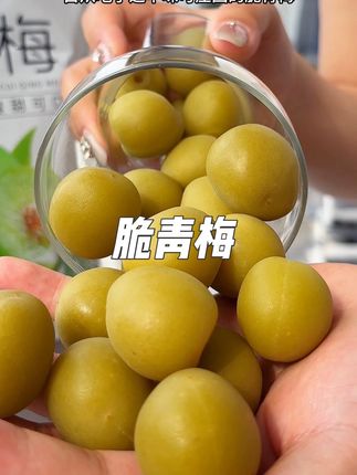 天气热的时候来两颗酸甜脆青梅真的好过瘾啊!一口爆汁酸酸甜甜的好好吃#脆青梅 #味可庄园 #青梅 #解馋#好吃到停不下来