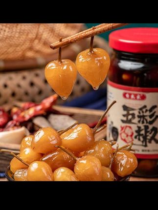 广西特产五彩泡椒七彩泡椒酸辣传统腌制脆爽下饭菜300g/528g/瓶 #美食 #好吃到停不下来 #吃货