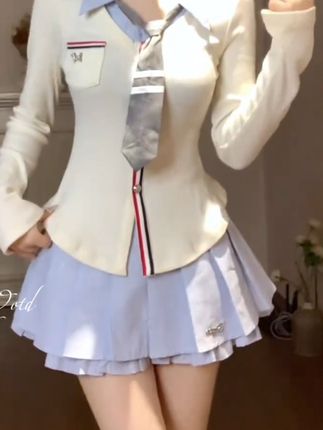 #清纯女神 #时尚套装穿搭 #学院风穿搭 #显瘦穿搭 #约会穿搭