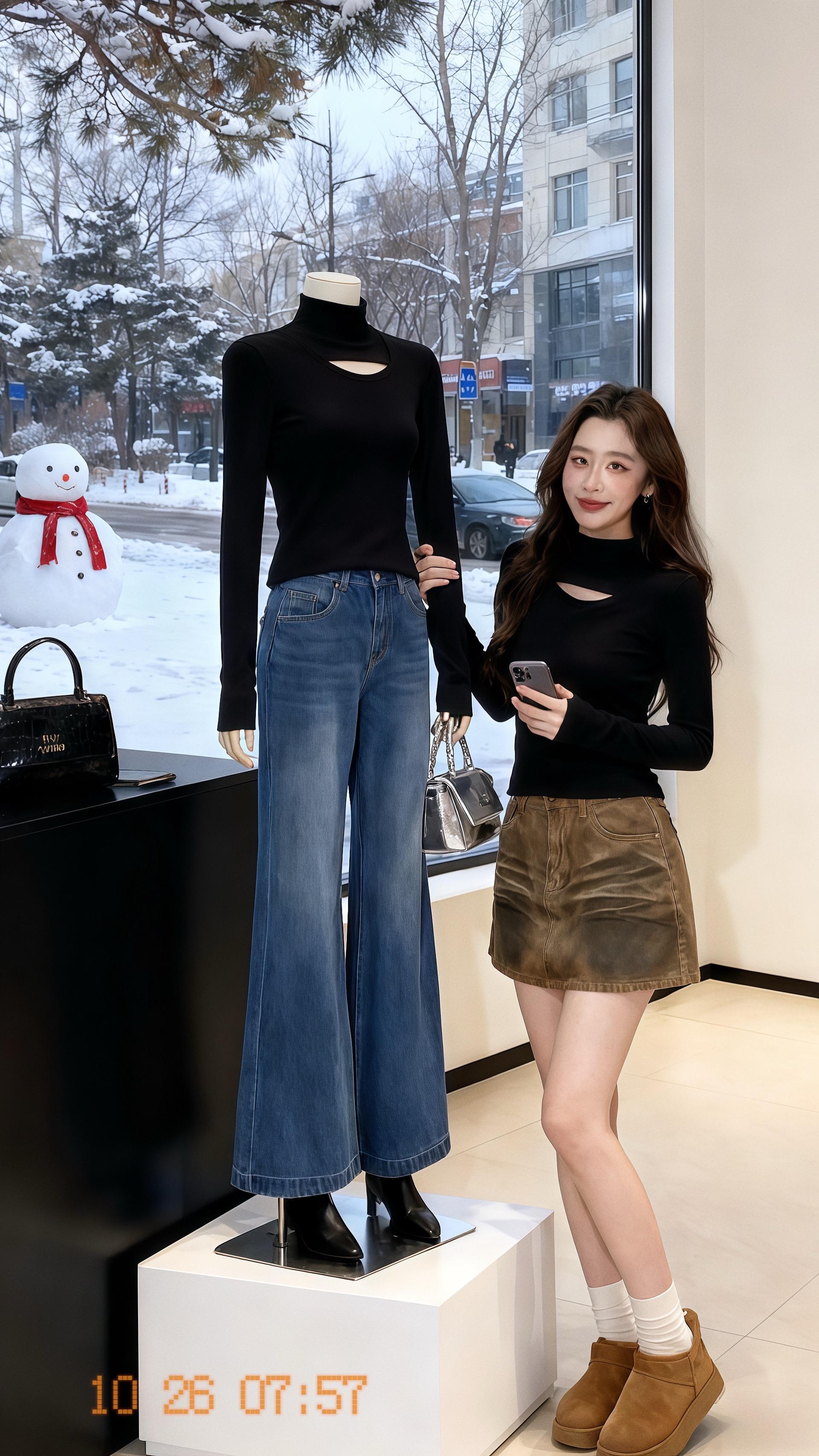 秋冬必备的打底衫🍂。可外穿的打底衫提前备上啦#秋冬穿搭实用主义  #黑色高级感穿搭 #穿搭小心机 #大大方方通勤穿搭 #细节满满的秋冬设计感穿搭 @DOU+上热门 @DOU+小助手