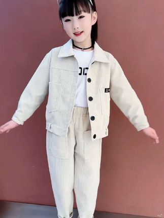 女童秋季套装2025新款洋气休闲装3-15岁儿童装春冬女孩运动两件套#生女儿就要这样穿 #女童穿搭 #高品质童装 #潮童穿搭 #套装穿搭