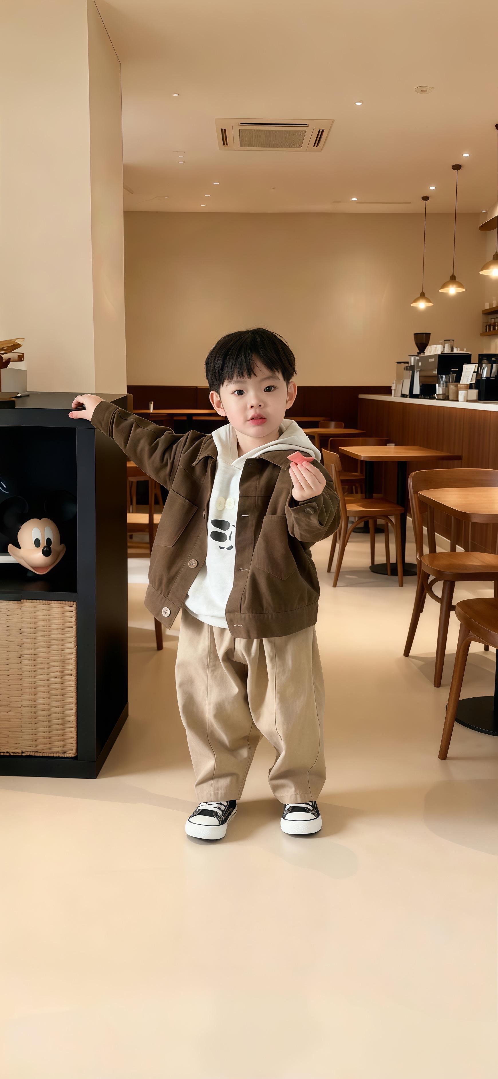 #你的萌娃穿搭博主已上线 #解锁初秋穿搭公式#学会穿搭真的很重要#潮童穿搭 #男童套装