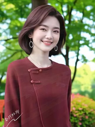 #优雅气质 #时尚气质穿搭 #穿出自信穿出美丽 #新中式针织衫
