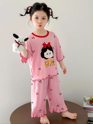 女童夏季莫代尔家居服#女童睡衣 #女童家居服 #女童莫代尔睡衣 #女童空调服 #小黄车直接购买