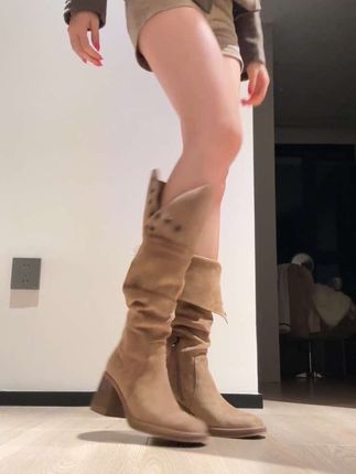 一靴两穿搭配牛仔裤也好看滴