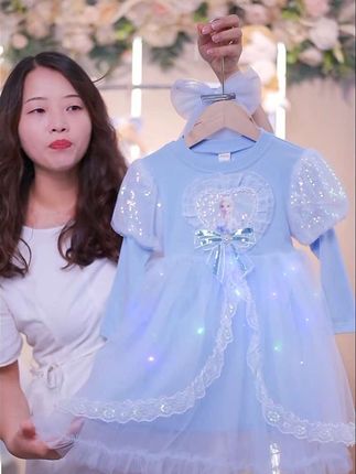 #秋天 #童装 #女童穿搭 #爱莎公主 #连衣裙