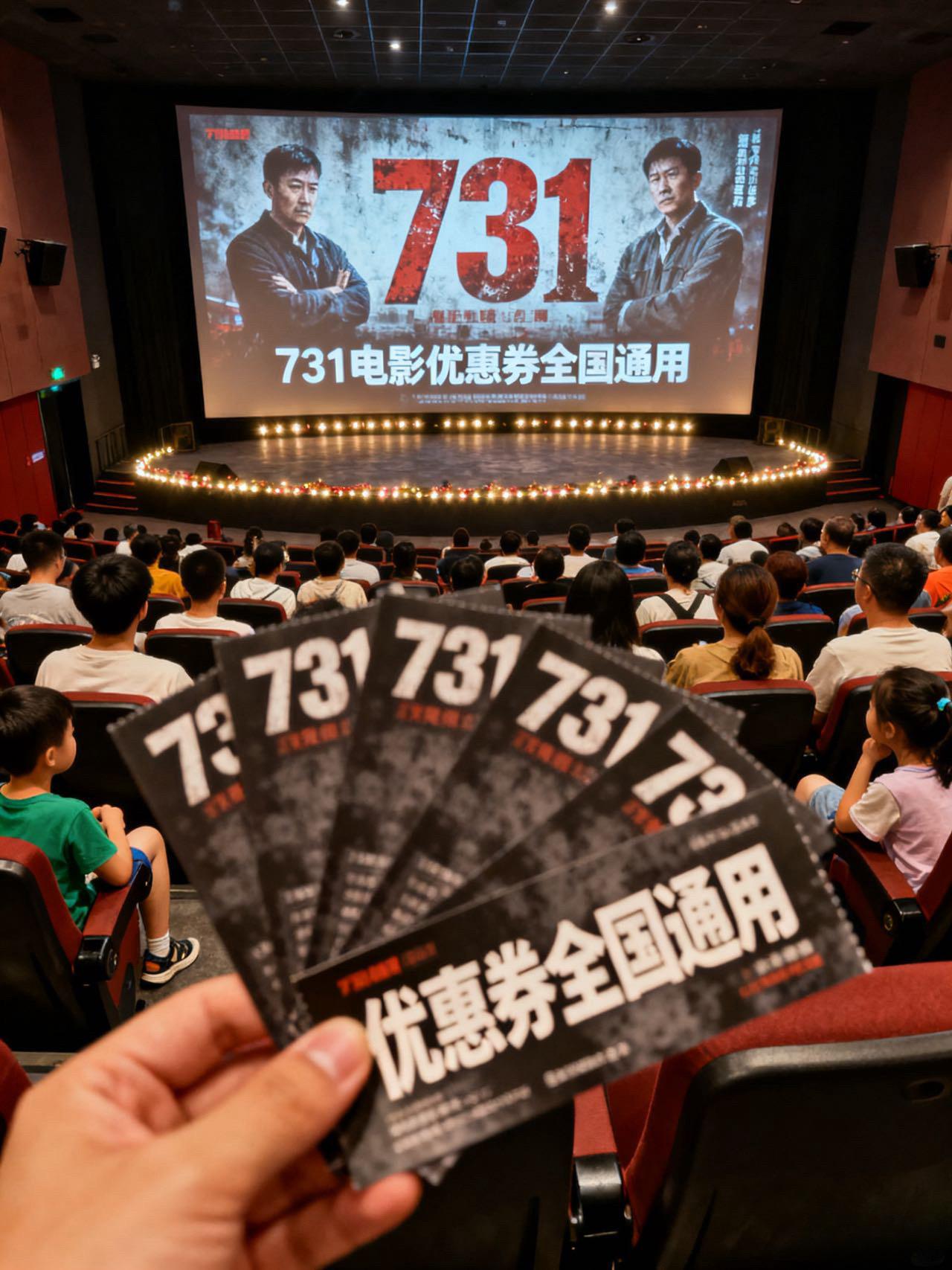 731电影票优惠券。7️⃣3️⃣1️⃣电影终于上映了,勿忘国耻牢记历史,你我做起 #电影731 #电影票团购 #电影推荐