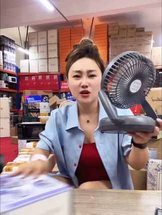 创力帝便携折叠两用扇循环扇充电式电扇USB风扇办公家用厨房宿舍#家庭必备 #折叠扇#循环扇 #便携折叠