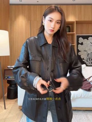 #女装穿搭 #气质皮衣 #春秋新款 #高级穿搭 #皮衣