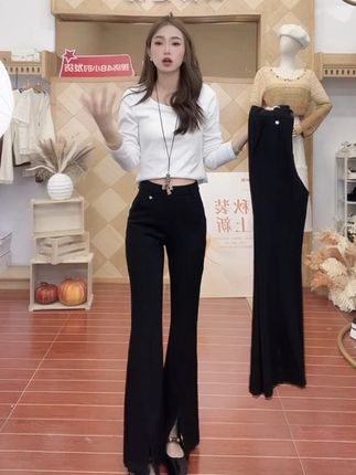 69买爱依服时尚气质高级女人味显瘦显高微喇裤#爱依服#显瘦显高显腿长 #微喇裤 #气质穿搭 #喇叭裤