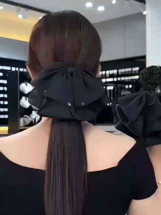 #蝴蝶结抓夹#马尾抓夹#简单好看发型#气质盘发#飘带蝴蝶结发夹