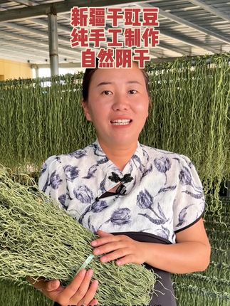 新疆农家干豇豆,自然阴干,纯手工制作。 #新疆是个好地方 #新农人计划2025 #乡村守护人