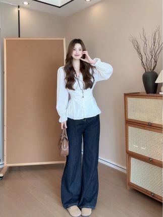 2025秋季新款胖MM法式蕾丝拼接长袖衬衫女显瘦上衣#高级感穿搭 #休闲穿搭 #衬衫穿搭