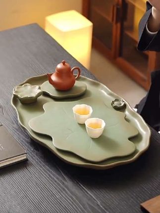 #茶盘 #荷花茶盘#陶瓷茶盘#功夫茶具