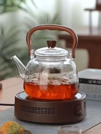 加厚蒸煮茶壶#茶壶 #茶壶茶具 #玻璃茶壶 #蒸煮一体 #养生壶