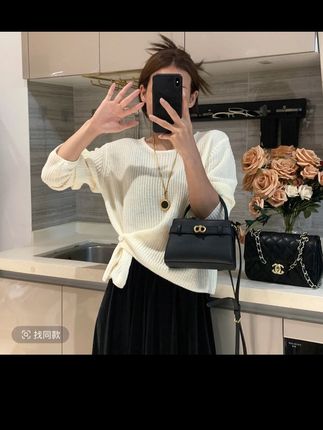 韩系设计感下摆提扣针织衫女秋冬新款百搭简约休闲纯色毛衣#设计感针织衫#韩系针织衫#休闲毛衣#高级感穿搭#小个子秋冬穿搭