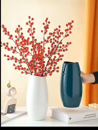 陶瓷花瓶白色绿色冬瓜款光滑亮面可装水插花玄关客厅餐桌摆件#花瓶#陶瓷花瓶 #花瓶摆件 #居家插花 #好东西一起分享