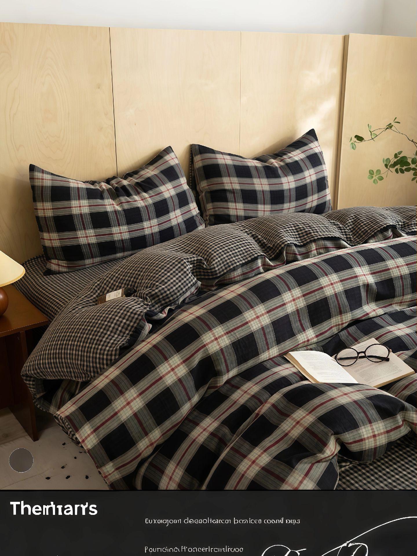 啊啊啊!复古条纹四件套也太高级了吧~#家纺床上用品 #面料柔软舒适 #四件套 #好物推荐🔥 #家居好物